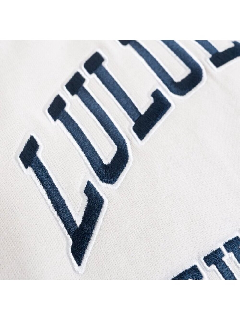 Lululemon Scuba Oversized Collegiate Jacket Graphic White Blue HK Exclusive XL - Picture 13 of 14
